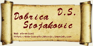 Dobrica Stojaković vizit kartica